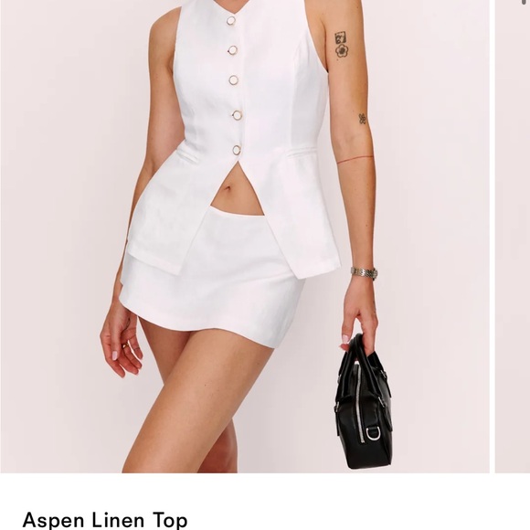 Reformation Cream Button-Detail Set - Picture 2 of 6